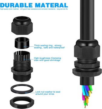 Комплект из 10 кабельных вводов M25