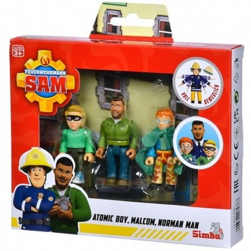 НАБОР ФИГУРОК СИМБА ПОЖАРНЫЙ СЭМ МАЛКОЛЬН НОРМАН ATOMIC BOY
