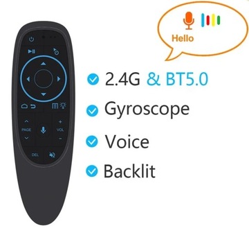 Мини-пульт дистанционного управления AIR Mouse SMART TV PC G10S Pro BT и голосовая мышь с подсветкой 2,4G