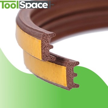 Самоклеящийся уплотнитель для окон ТИП Е 6 м КОРИЧНЕВЫЙ