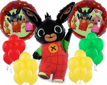 BING BIRTHDAY ДЕНЬ РОЖДЕНИЯ ШАРЫ ТАРЕЛКИ, ЧАШКА, НАБОР ШАРОВ