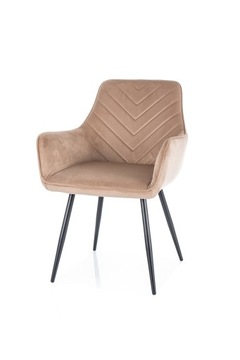 KRZESŁO FIG VELVET CZARNY STELAŻ/ BEŻ BLUVEL 28