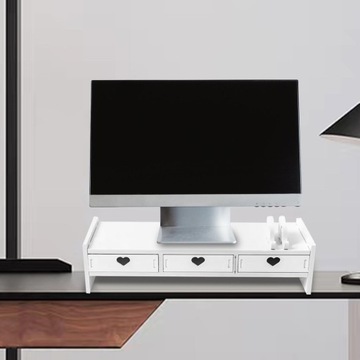 Подставка для монитора компьютера Riser Настольная полка для хранения компьютеров Розовый 3 ящика