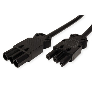BACHMANN Kabel przedłużacz GST18-3 męski/żeński czarny 0,5m