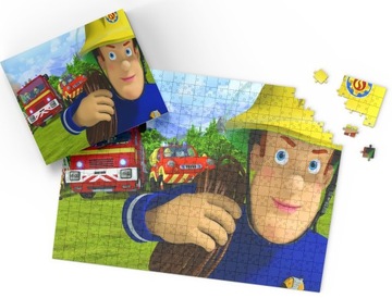 PUZZLE - STRAŻAK SAM BAJKA - PREZENT NA ŚWIĘTA WZORY - 70el + PUDEŁKO