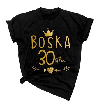 Damska koszulka PREZENT na URODZINY 30 40 50 XS