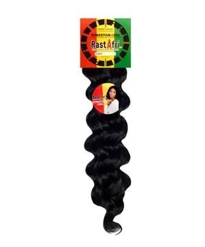 Rastafri Afroloki Syntetyczne Włosy Loki Do Wplotu Kingstone Curl Czarne 1