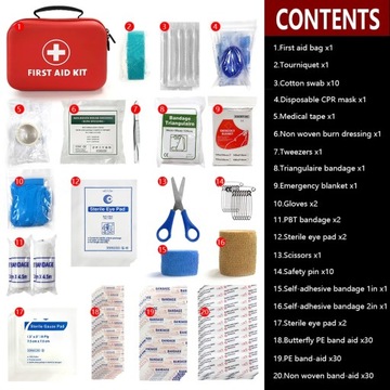 129pcs Waterproof Outdoor Travel Car First Aid Kit Home Small Medical Box