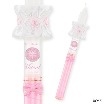 КРЕЩЕННАЯ СВЕЧА и КОРОБКА с серебряным изображением