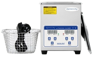 Ультразвуковой очиститель ванны 2л, косметический стерилизатор для мытья деталей