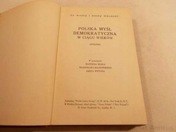 ПОЛЬСКАЯ ДЕМОКРАТИЧЕСКАЯ МЫСЛЬ... - М. Кридль - 1945 г.