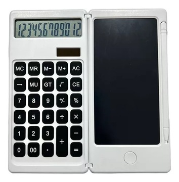 Складной научный калькулятор, 12-значный большой дисплей со стираемым планшетом