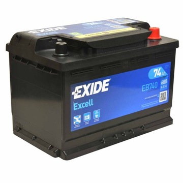 EXIDE EB740 EXCELL 74Ач 680А P+ EB 740