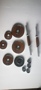 Гантели Proiron регулируемые хромированные, неполные.