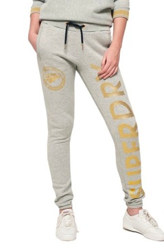 Spodnie SUPERDRY damskie joggery dresowe 42