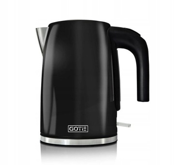 CZAJNIK BEZPRZEWODOWY METALOWY DUŻA MOC 2200W CZARNY 1,7 L