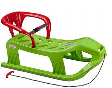 БОЛЬШИЕ САНКИ ДЛЯ ДВУХ ЧЕЛОВЕК СО СПИНКОЙ И ВЕРЕВКОЙ