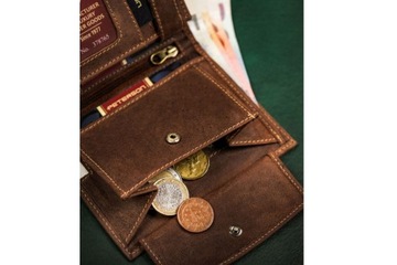 Мужской кожаный кошелек Патриотик RFID 5107