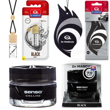 Zapach do samochodu DELUXE Black - Zestaw MAX