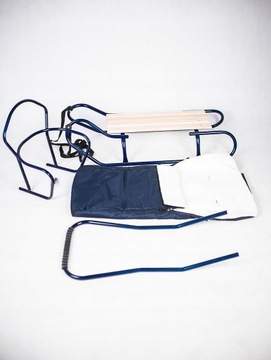 ДЕТСКИЕ САНКИ СО СПИНКОЙ И СПАЛЬНИКОМ, МЕТАЛЛ, ПУШЕР, ПОЛЬСКОЕ КАЧЕСТВО