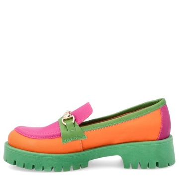 Разноцветные кожаные мокасины - TYMOTEO A1003 COLORFUL 40