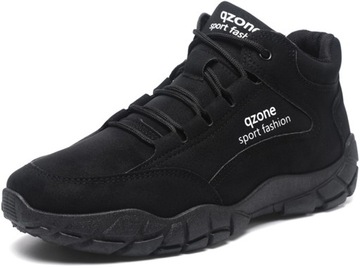 CZARNY LEKKIE CASUAL MĘSKIE TREKKINGOWE BUTY SPORTOWE WYGODNE R.41