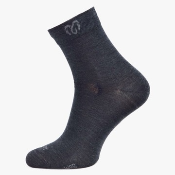 Skarpety sportowe trekkingowe 40% wełny merino merynos zielone 34-37