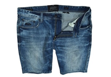 SUPERDRY Spodenki Jeansowe Męskie Bermudy Slim 36