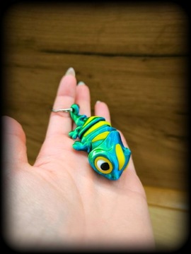 БРЕЛОК-КУЛОН ЯЩЕРИЦА ХАМЕЛЕОН БРЕЛОК ДЛЯ БРЕЛОК ЖИВОТНОЕ 3D ПЕЧАТЬ