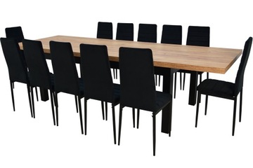 12 TAPICEROWANYCH krzeseł i ROZKŁADANY stół SALON