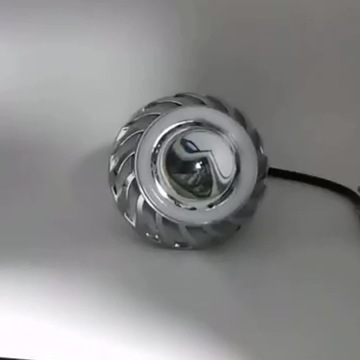 Motorcycle LED Headlight Projector Lens Dual Angel Devil Eye Head Lamp