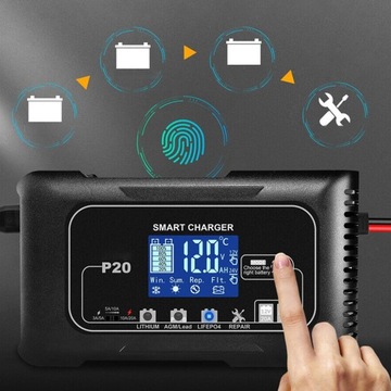 ŁADOWARKA PROSTOWNIK DO AKUMULATORA 20A 12V 24V SMART CHARGER HTRC