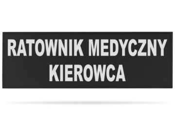 DUŻY ODBLASKOWY NAPIS RATOWNIK MEDYCZNY KIEROWCA