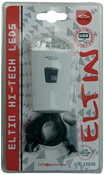 LAMPKA ROWEROWA PRZÓD ELTIN LED OSRAM USB 60 LUMEN