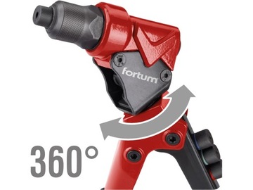 Заклепочник FORTUM Combo 2,4/3,2/4/4,8 мм М3-М6 поворотный