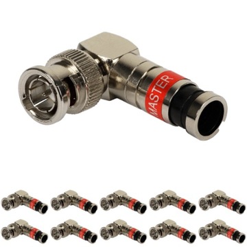 Złącze KĄTOWE kompresyjne BNC 59 MASTER RG-59 10sz