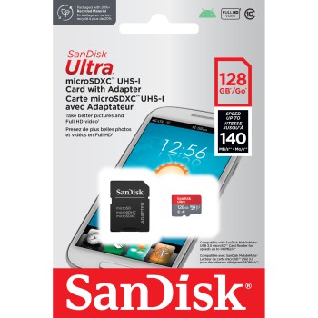 SanDisk microSDXC 128GB ULTRA 140MB/s A1 C10 UHS-I