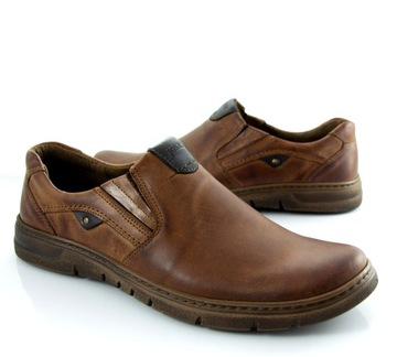 BUTY męskie SKÓRA naturalna POLSKI 507 br JOKER 44