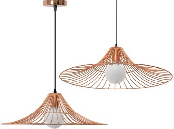 LAMPA SUFITOWA WISZĄCA PŁASKA OKRĄGŁA LOFT ZŁOTA