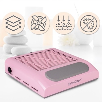 ПЫЛЕСБОРНИК ДЛЯ НОГТЕЙ БЕЗМЕШОЧНЫЙ КАССЕТНЫЙ ФИЛЬТР 80 ВТ РОЗОВАЯ СУПЕР ДОБАВКА