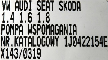 ČERPADLO SERVA VW AUDI SEAT 1J0422154E 1.4 1.6