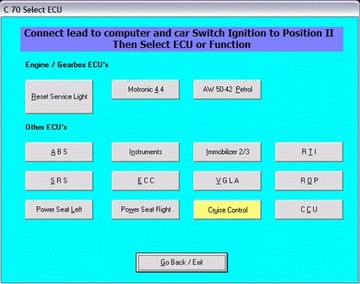 DIAGNOSTIKA VOLVO 850, 940, 960, S40 V40 S70 V70