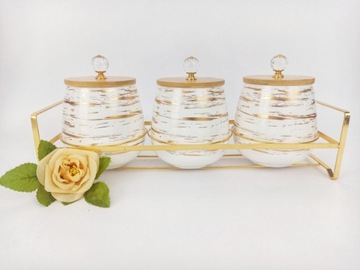 Pojemniki Kuchenne 4 Tgl. Gold Marble X186