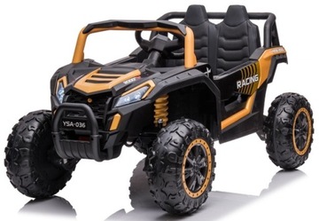 JEEP BUGGY 4x4 AUTO NA AKUMULATOR 4silniki PILOT MIĘKKIE KOŁA EVA SKÓRA UTV