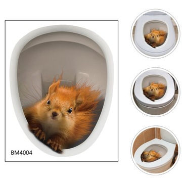 ТРЕХМЕРНАЯ НАКЛЕЙКА НА ТУАЛЕТ БЕЛКА ГОРШОК