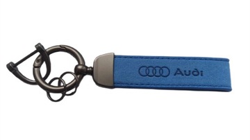 AUDI BRELOK BRELOCZEK SKÓRA ALCANTARA NIEBIESKI