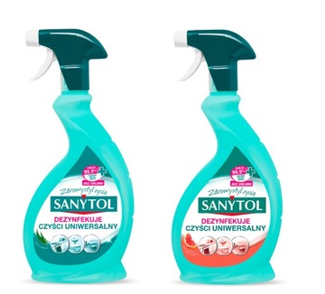SANYTOL ZESTAW 2xSPRAY 500ml EUKALIPTUS+GREJPFRUT