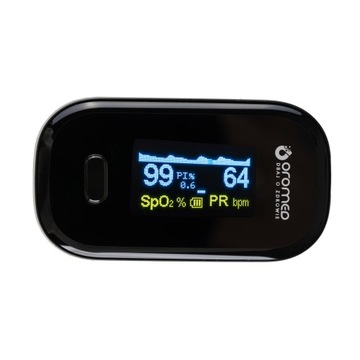 MEDYCZNY PULSOKSYMETR NAPALCOWY PULSOMETR OLED OROMED OXIMETER BLACK+ SMYCZ