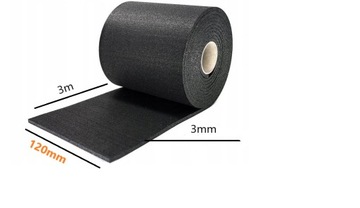 TAŚMA AKUSTYCZNA POD LEGARY GUMA 3000x120x3mm