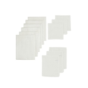 Meyco Baby Jednokolorowy zestaw startowy - 12-pak - muslinowy - offwhite